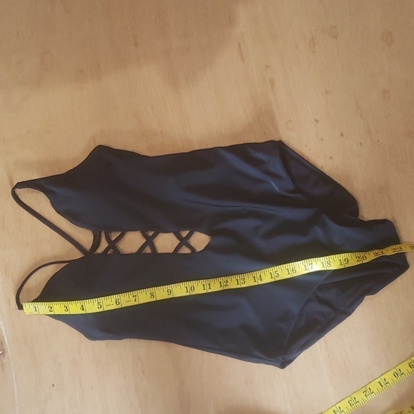 REBECCA Virtue black onepiece swimsuit nwt - Picture 7 of 9